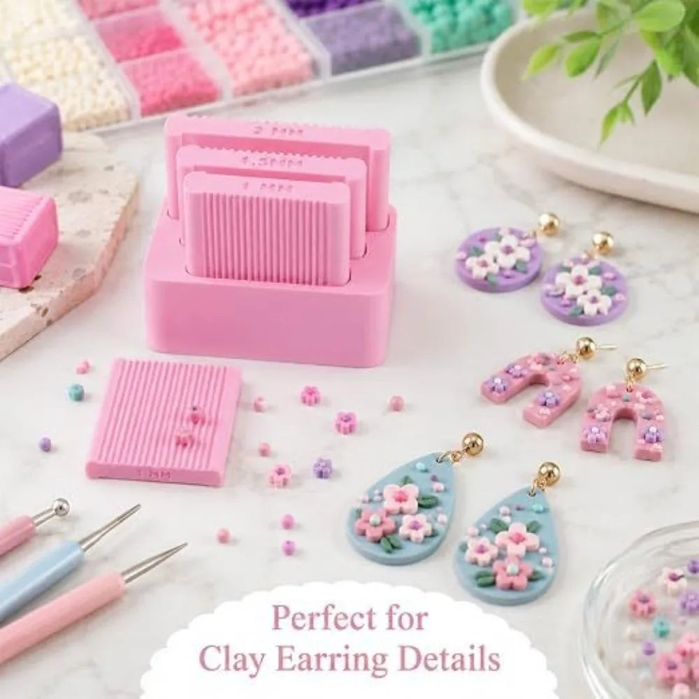 Mini Polymer Clay Bead Maker Set – 1mm, 1.5mm & 2mm Rollers