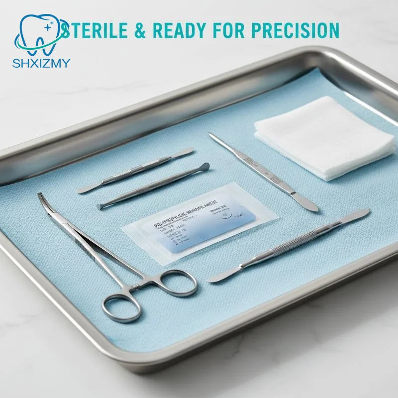 12-Pc Suture Practice Kit – Nylon Polyester Thread Training Set