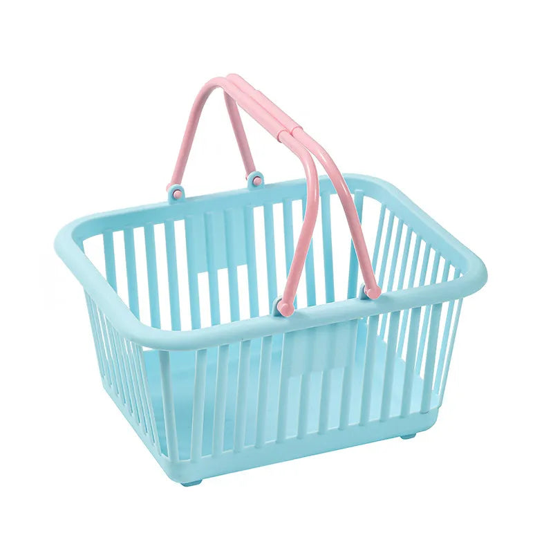 Portable Plastic Storage Basket with Handle – Desktop Organizer