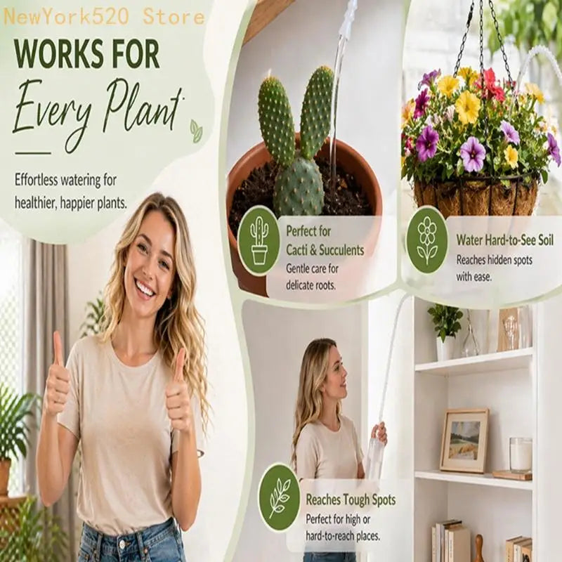 Long Nozzle Squeeze Watering Bottle for Indoor Potted Plants