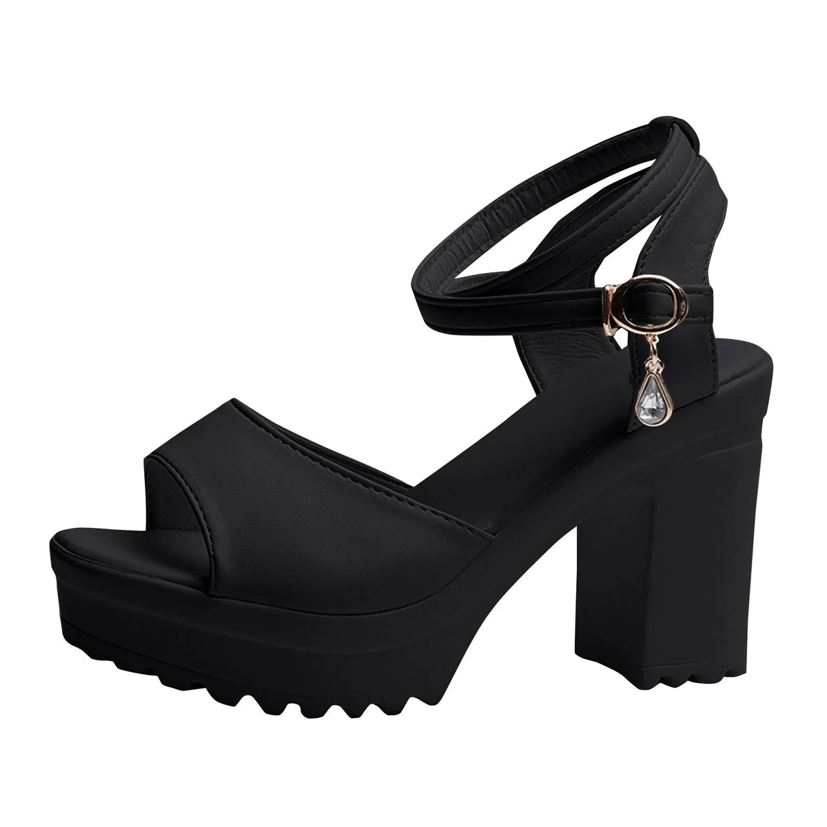Women's Platform Wedge Sandals – Open Toe Ankle Strap Heels
