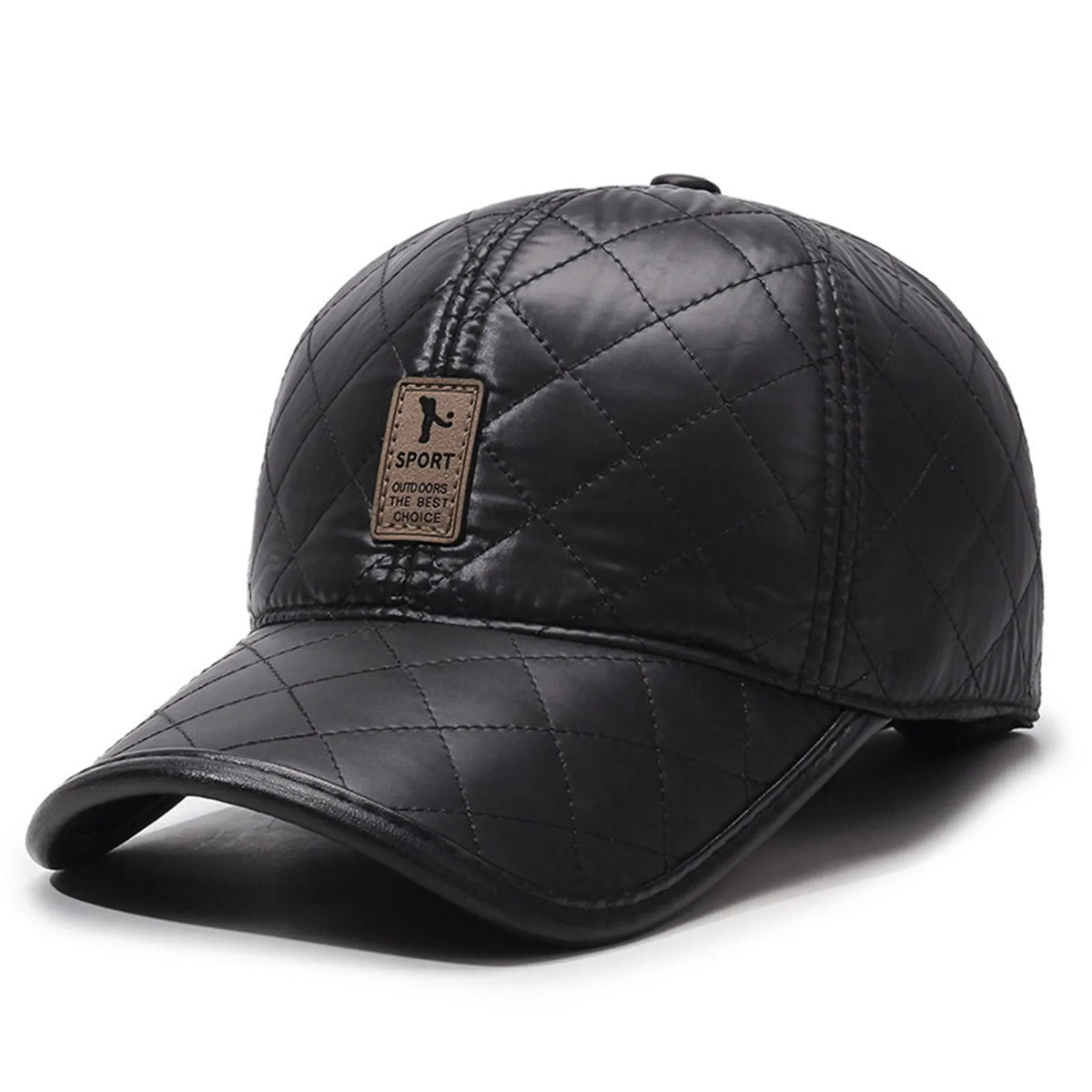 Wide Brim Winter Baseball Cap with Ear Protection – Unisex