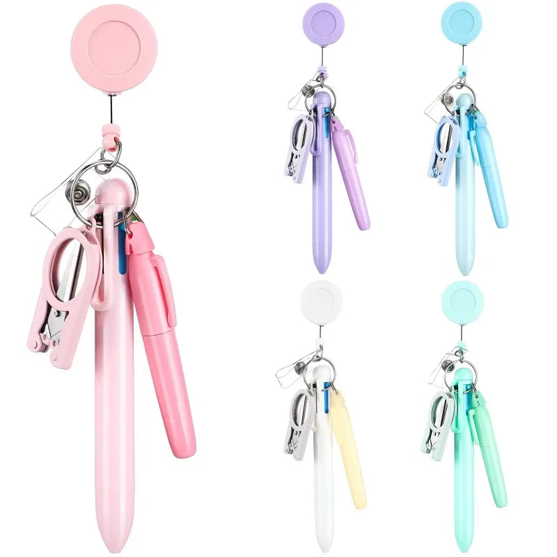 Nurse Pen Set – Badge Clip, Pen, Highlighter & Folding Scissors