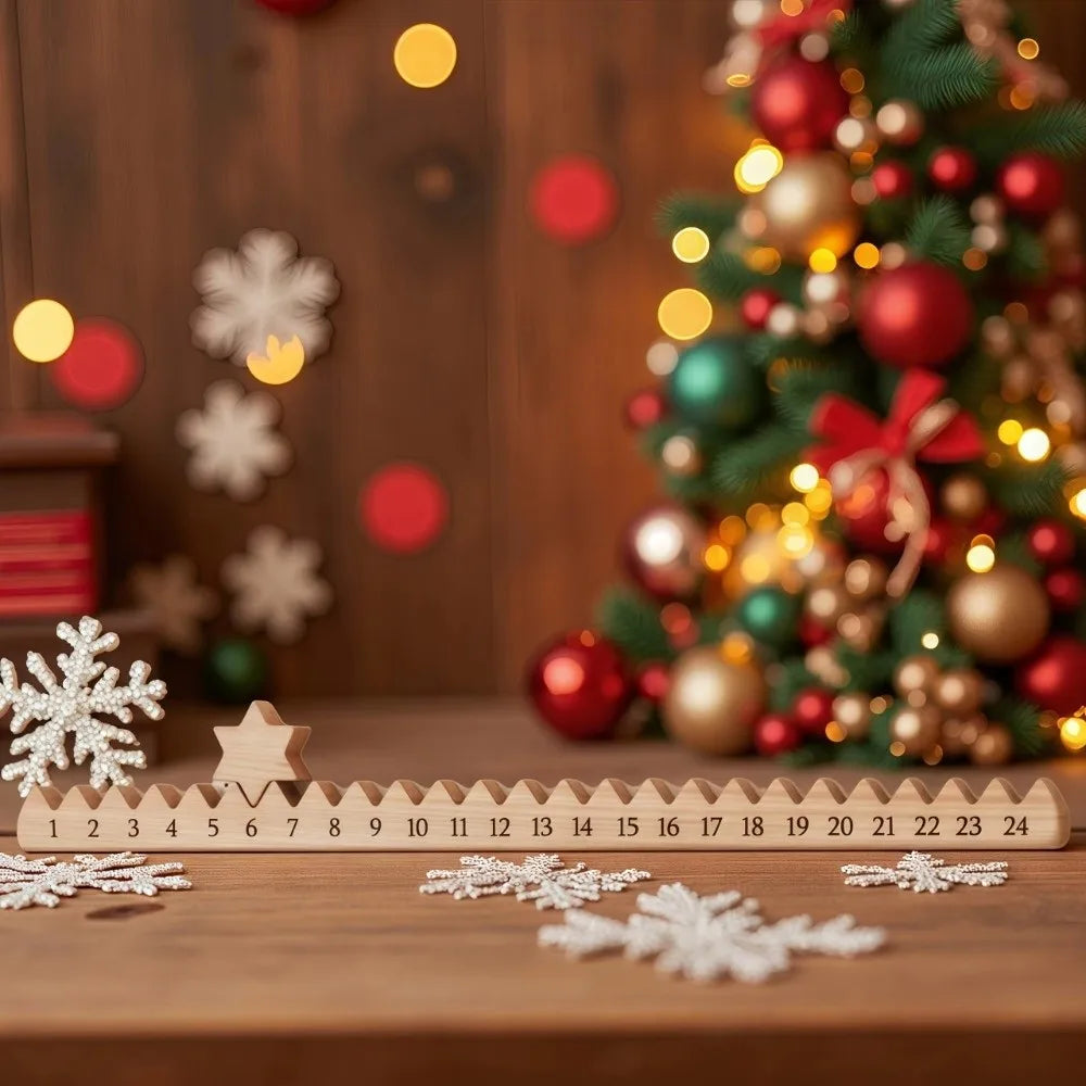 Wooden Christmas Advent Countdown Calendar – Staircase Décor