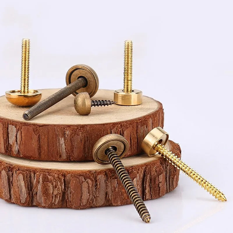 8-Pack Brass Decorative Screw Caps – Antique Copper Mirror Fix