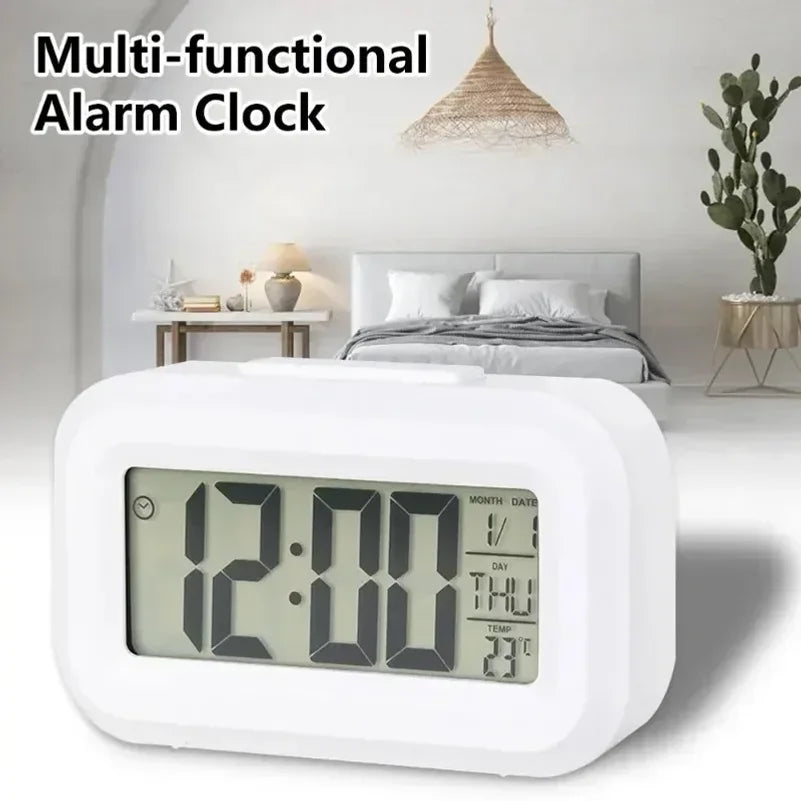 VIBE LED Digital Alarm Clock – Calendar & Temperature Display