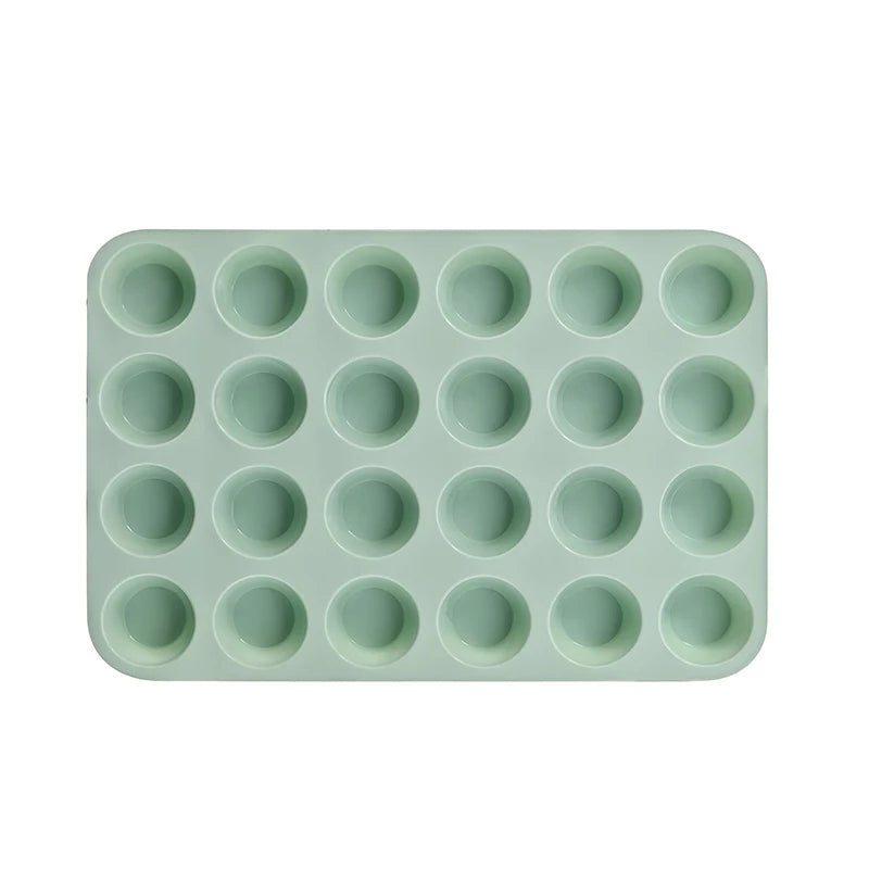 Silicone Baking Mold 12/24 Holes – Cupcake & Muffin Pan