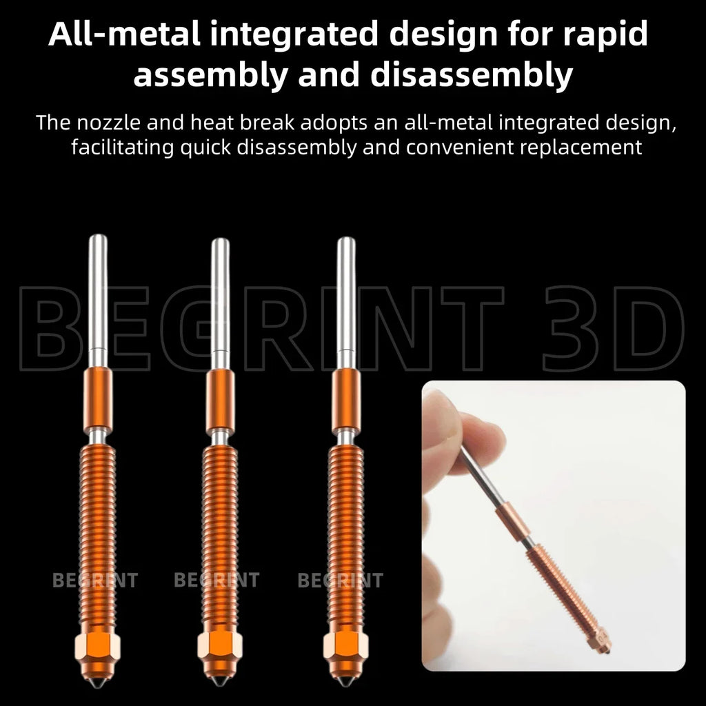 BEGRINT Hardened Steel Quick-Swap Nozzle Kit – Creality K2 Plus