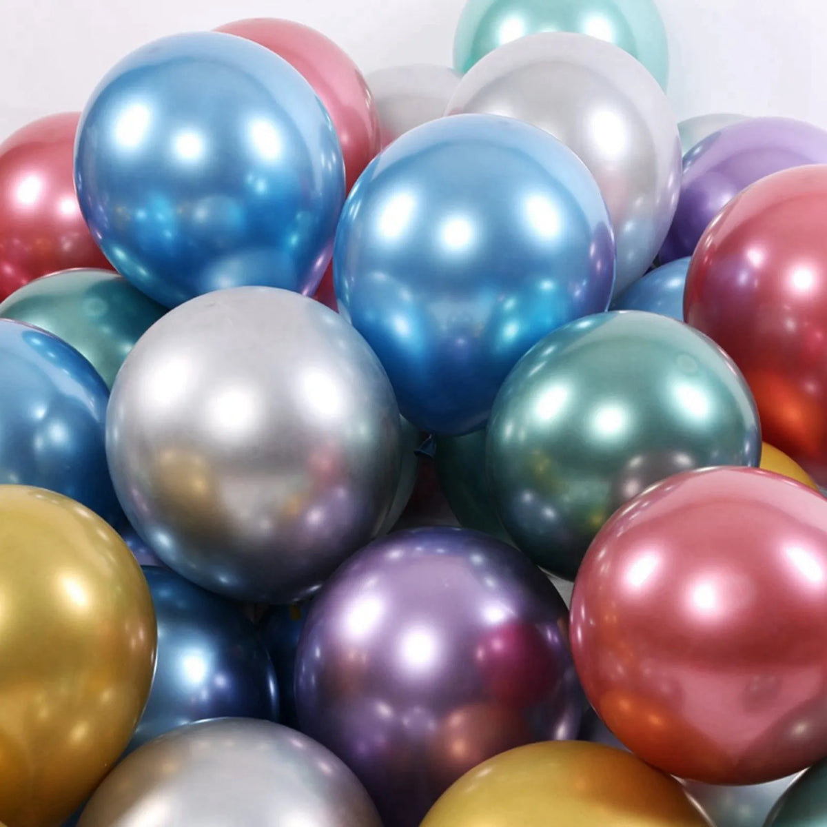 250-Pack 10" Rose Gold Metallic Chrome Latex Party Balloons