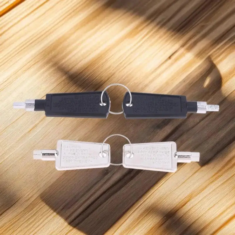 2-Pack 4.5mm Pentagon Refrigerator Door Key Lock Replacement