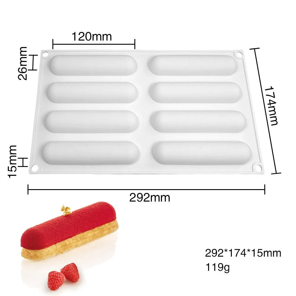 Silicone Cylinder Mousse Cake Mold – Non-Stick Baking Mold