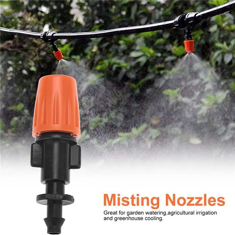 500-Pack Adjustable Drip Irrigation Spray Nozzles – 2-Mode Misting
