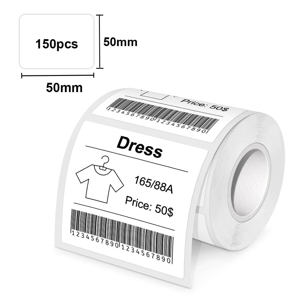 Labelwell E210 Thermal Label Paper – White & Transparent Rolls