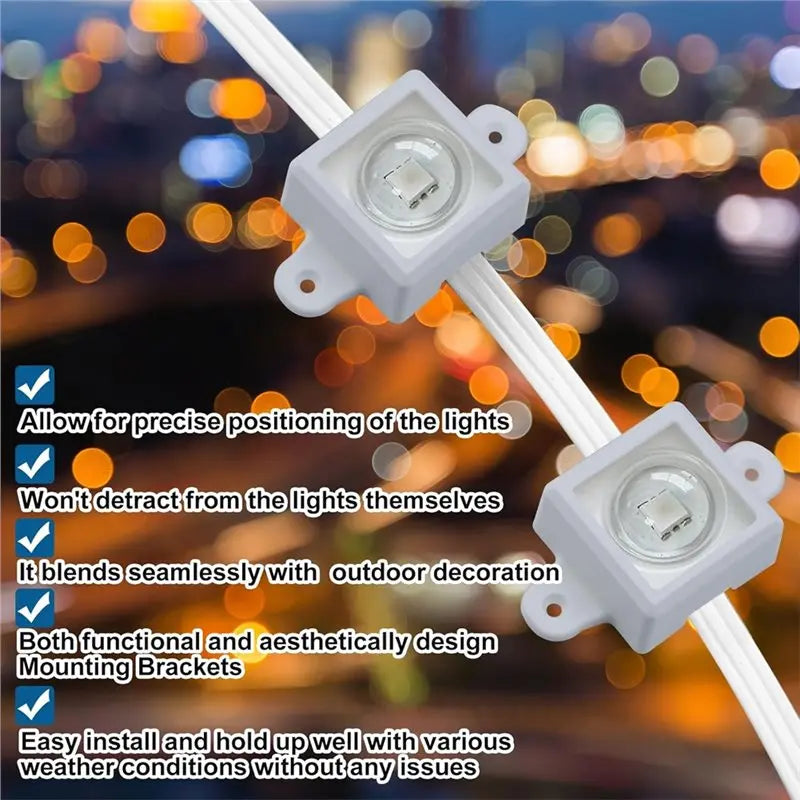 Waterproof Mounting Bracket Clips for Govee H705 – 36 Pack