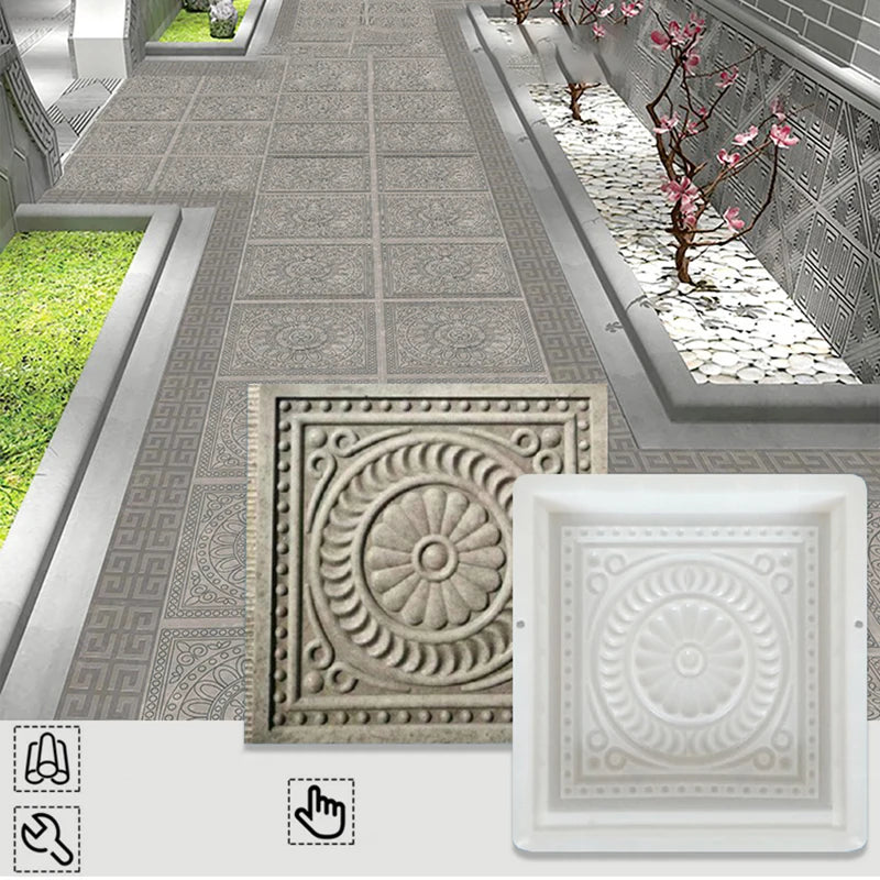 Rose Petal Concrete Stepping Stone Mold | Reusable Garden Mould