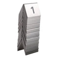 50-Pack Stackable Double-Sided Table Number Cards 1–50