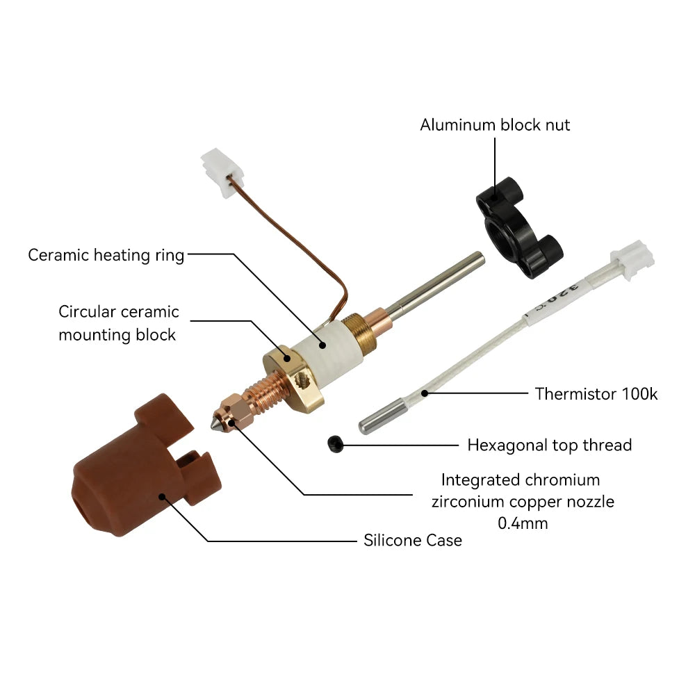 Creality K1C K1 Max Ceramic Hotend Kit – Quick-Swap Nozzle