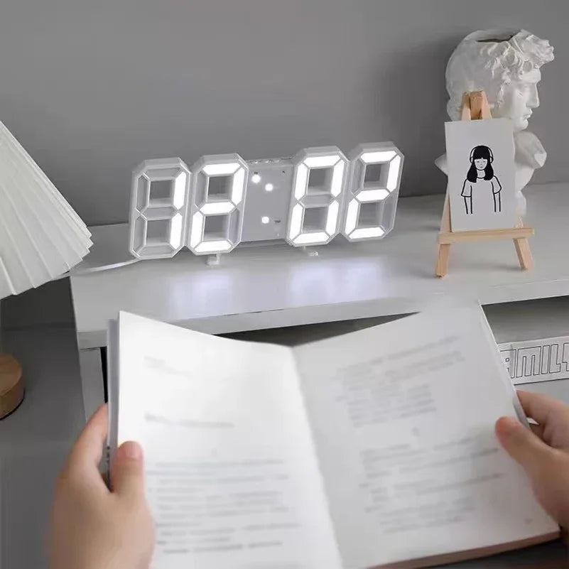 3D Luminous LED Digital Alarm Clock – Voice-Activated Silent
