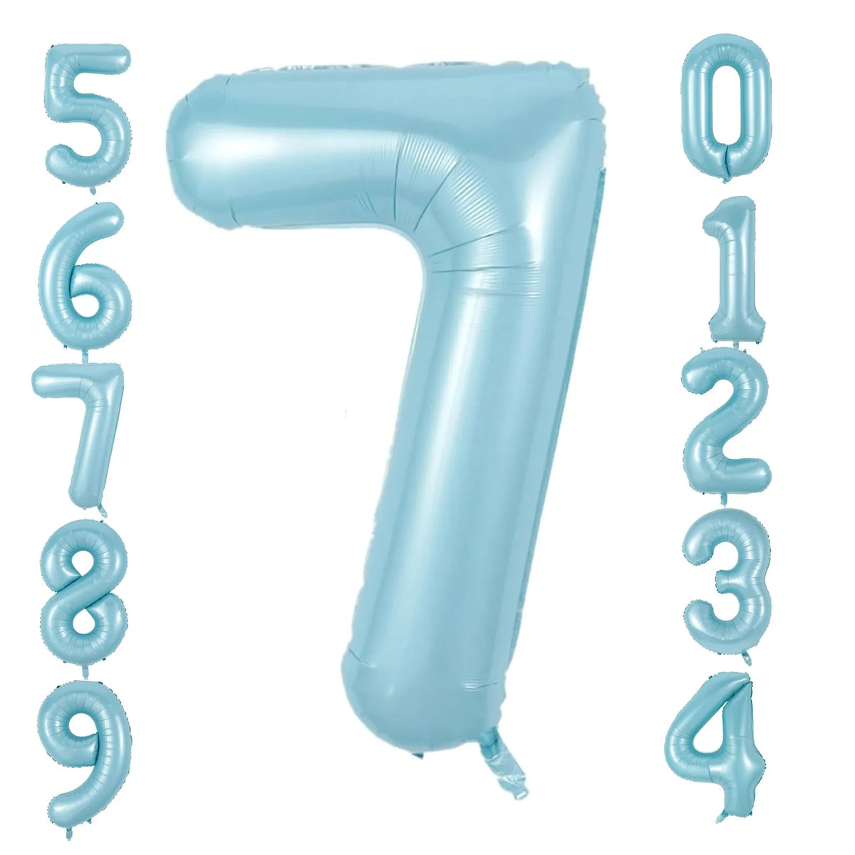 40-Inch Pearl Blue Number Foil Balloon Digits 0–9 Party Décor