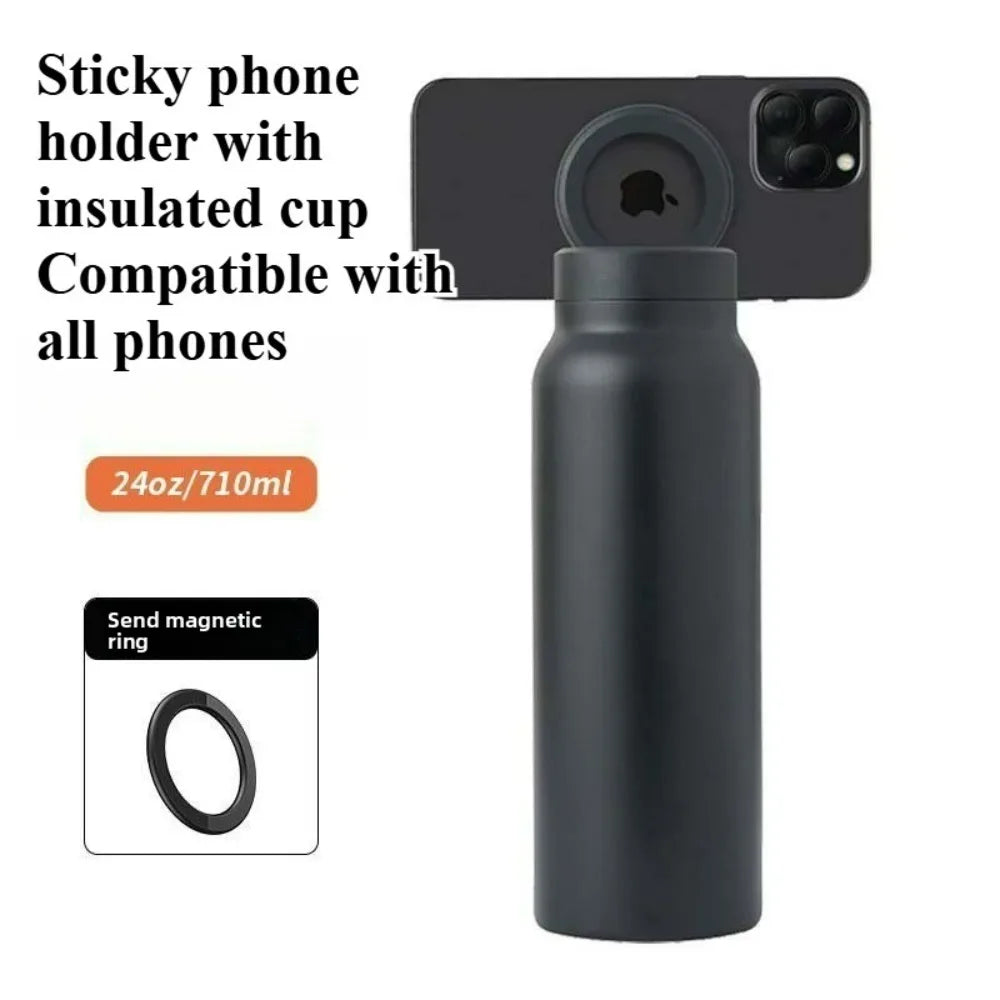 2-in-1 Magnetic Phone Holder & Large Vacuum Flask | VIBE