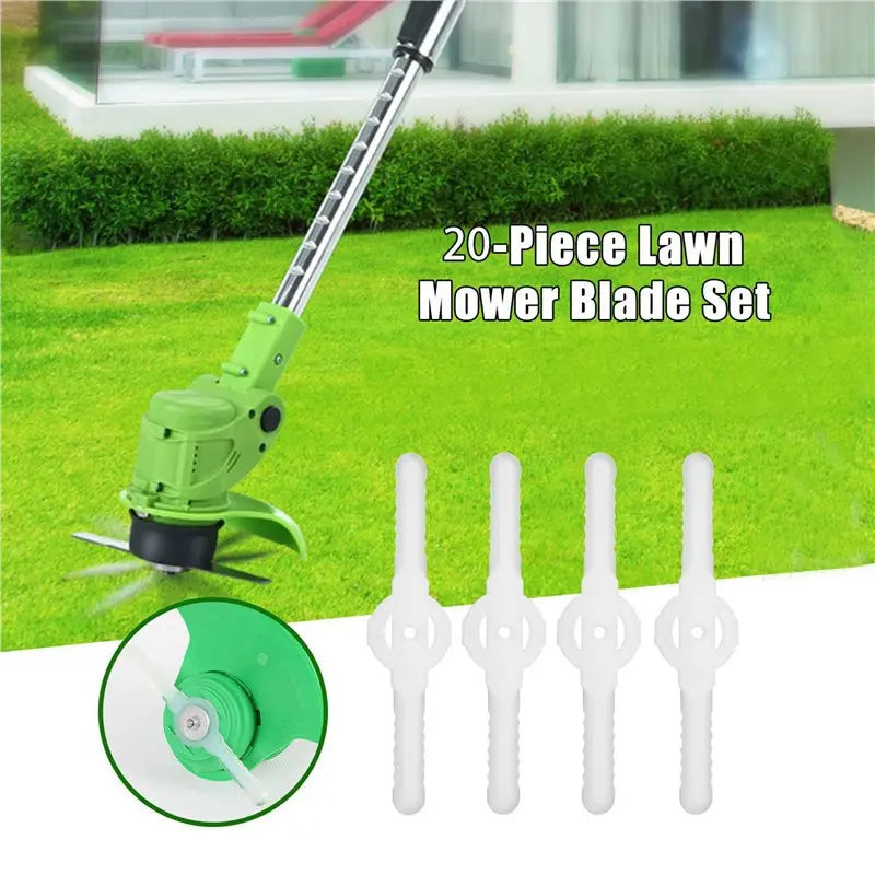 120-Pack Plastic Grass Trimmer Blades for Cordless Lawn Mowers