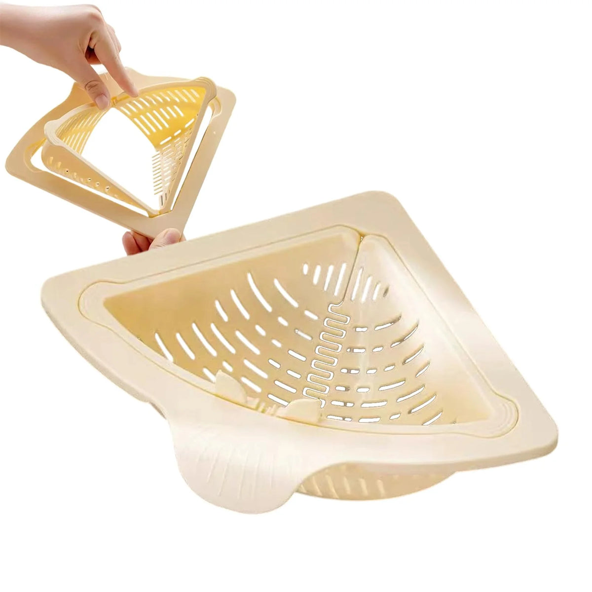 Triangular Corner Sink Drain Basket & Sponge Holder