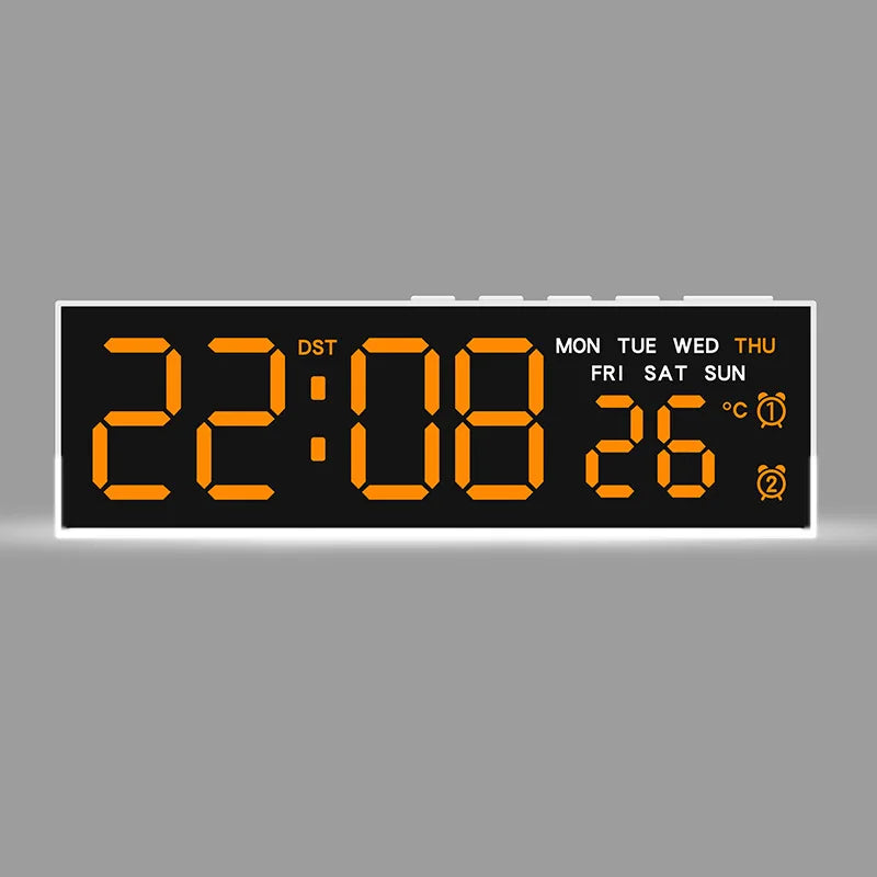 USB LED Digital Alarm Clock with Mood Light, Temp & DST