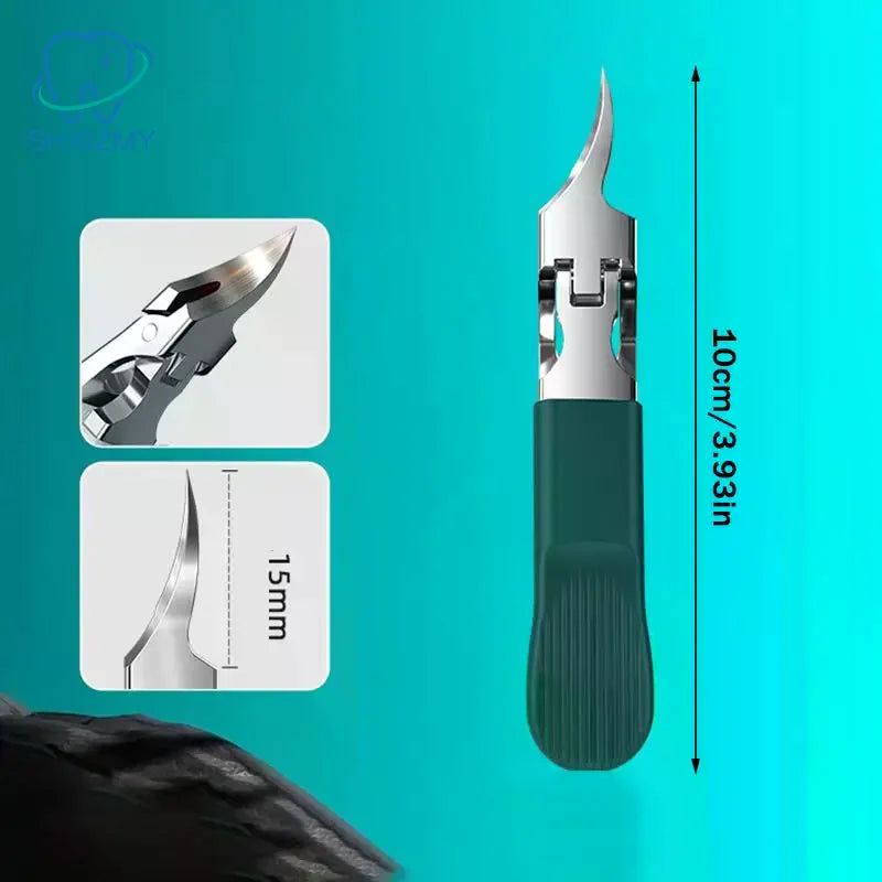 Slanted Pointed Nail Clipper Anti-Splash Stainless Steel