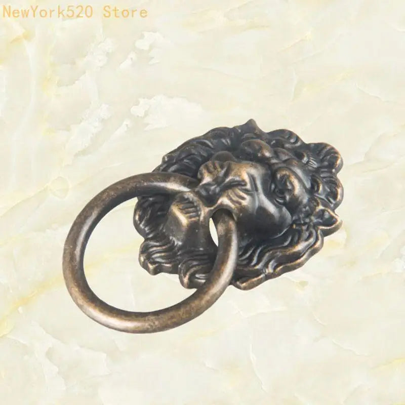 Vintage Lion Head Drawer Pull – Antique Cabinet Handle