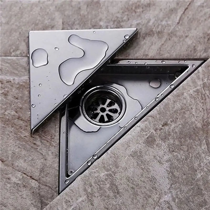 Triangle Tile Insert 304 Stainless Steel Shower Floor Drain