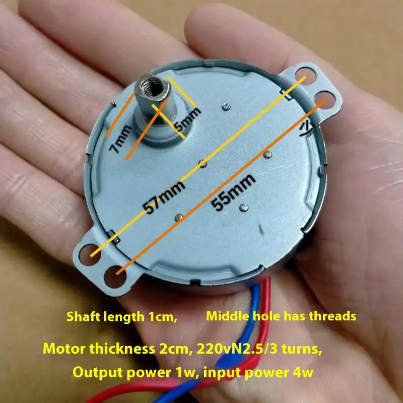49TYJ 220V 4W Synchronous Motor for Oscillating Fan Repair
