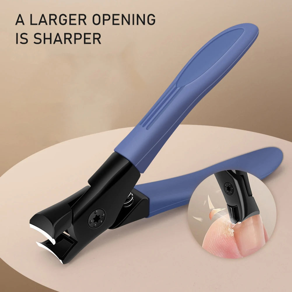 Wide-Jaw Toenail Clipper – Anti-Splash Stainless Steel Trimmer