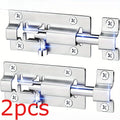 Stainless Steel Barrel Bolt Door Slide Lock – 7.62cm Brushed