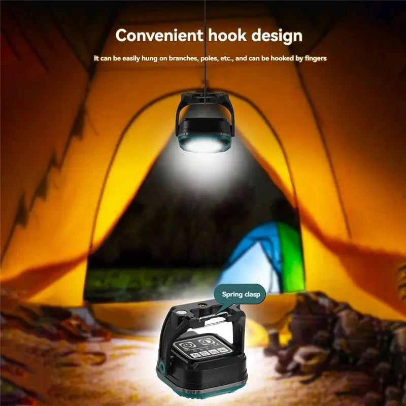 Rechargeable LED Camping Lantern – USB Work Light, Compact