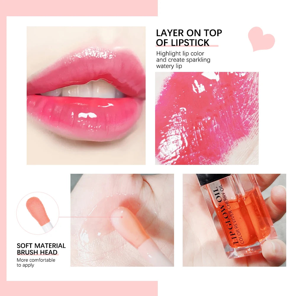 ibcccndc Lip Glow Oil – Moisturizing Cherry Seed Plumping Gloss