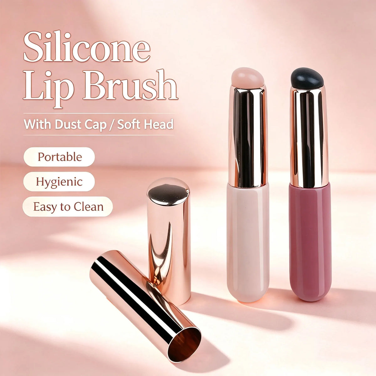 Silicone Lip & Concealer Brush – Soft Round Tip Makeup Tool
