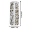 12-Grid 3D Nail Rhinestones – 1000Pcs Crystal Gem Manicure Set