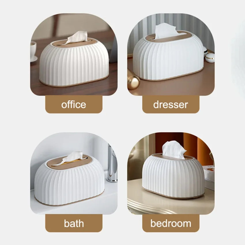 Spring Tissue Box Holder – Light Luxury Desktop Dispenser