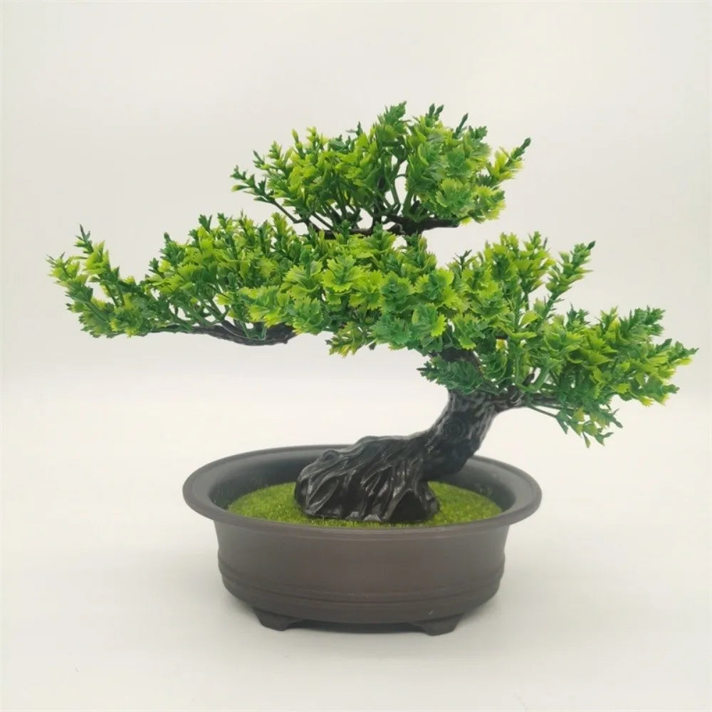 Artificial Bonsai Tree Faux Pine Plant Indoor Decor