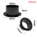 Round Wall Flange Connector Black ABS Ventilation Pipe Coupling