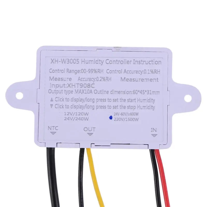 Digital Humidity Controller Hygrostat 0–99%RH AC220V 4-Pack