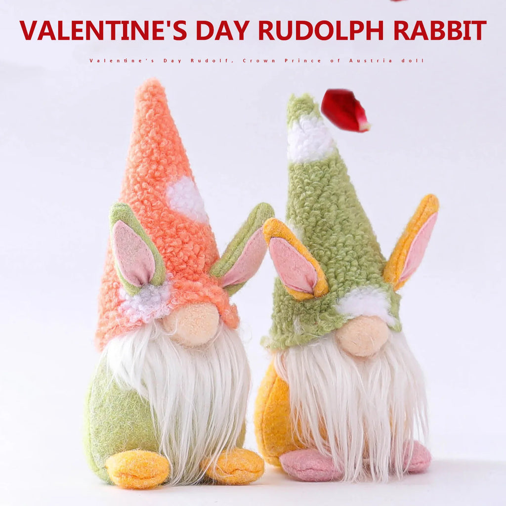 Easter Faceless Gnome Bunny Doll – Handmade Spring Decor