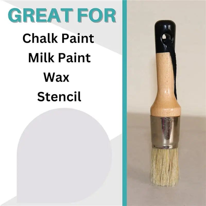 4-Piece Chalk & Wax Paint Brush Set – Round & Oval Bristles