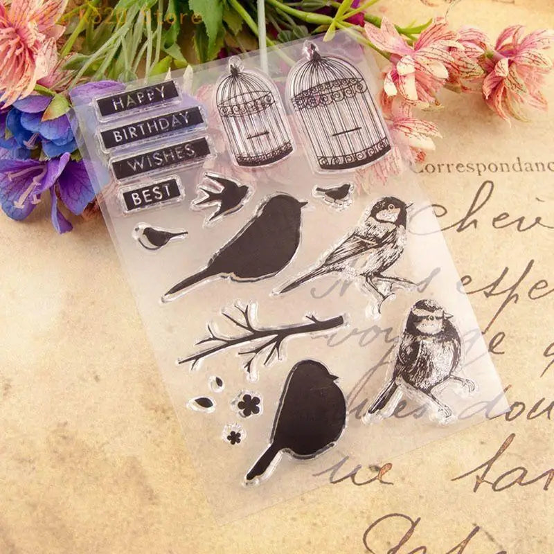 Bird Cage Silicone Clear Stamp – DIY Scrapbooking & Cards