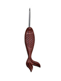Sandalwood Crochet Hook Set – Stainless Steel 0.4–0.9mm