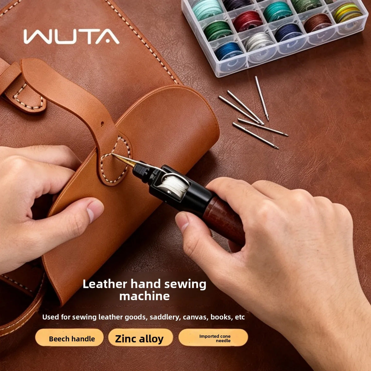 Leather Hand Sewing Machine – DIY Leathercraft Stitching Tool