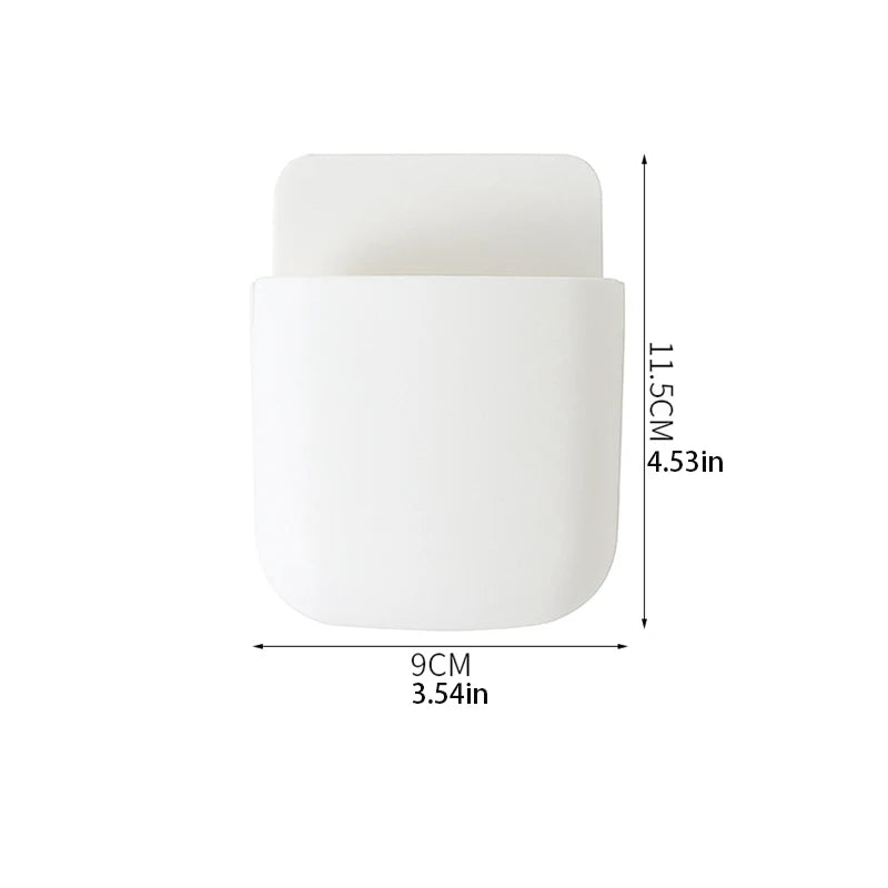 Wall Mount Remote Control & Phone Charging Storage Box