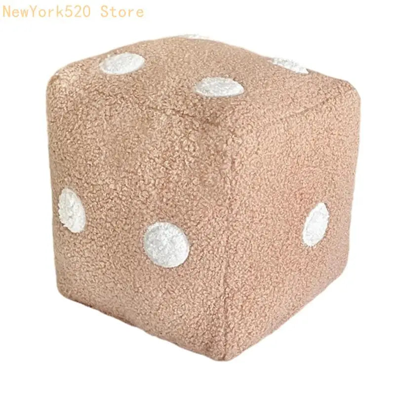 Plush Dice Cube Cushion – Soft Decorative Throw Pillow