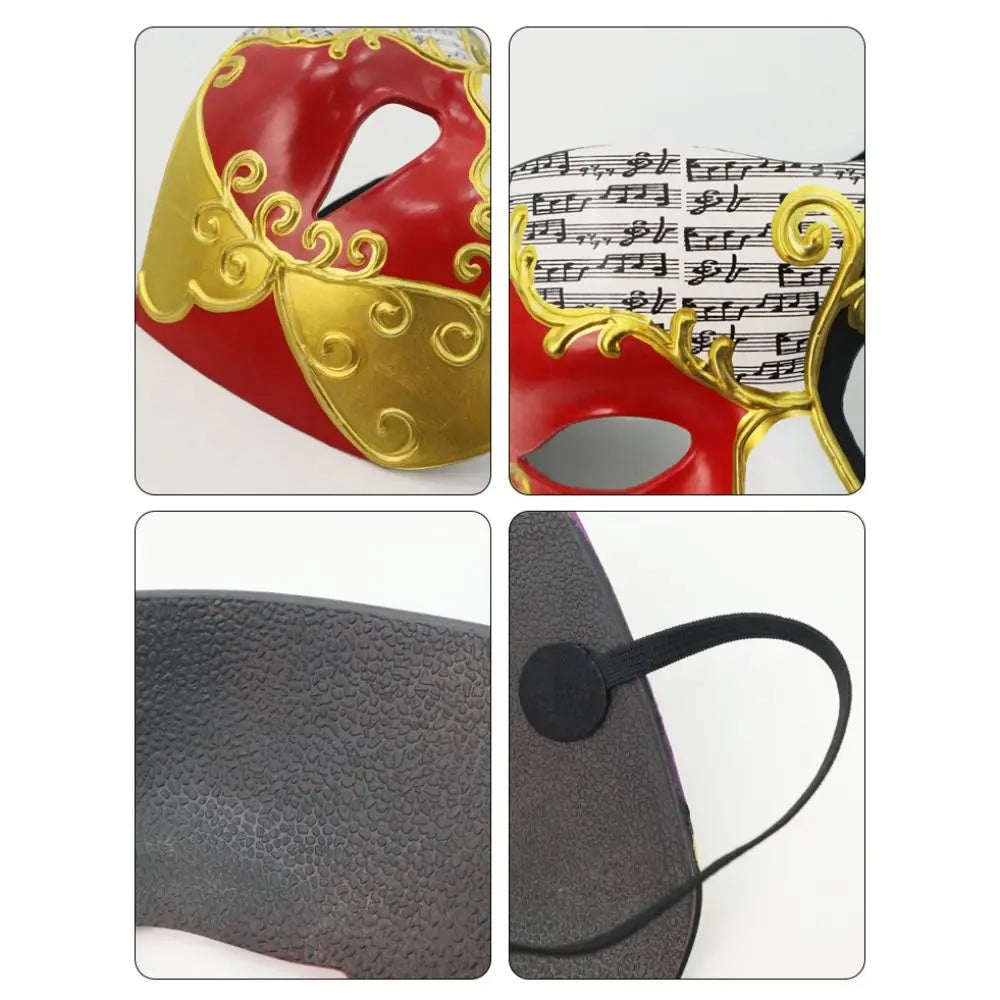 Venetian Half Face Masquerade Mask Men – Phantom Style