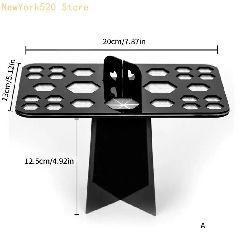 Acrylic Makeup Brush Holder Stand & Cosmetic Drying Rack